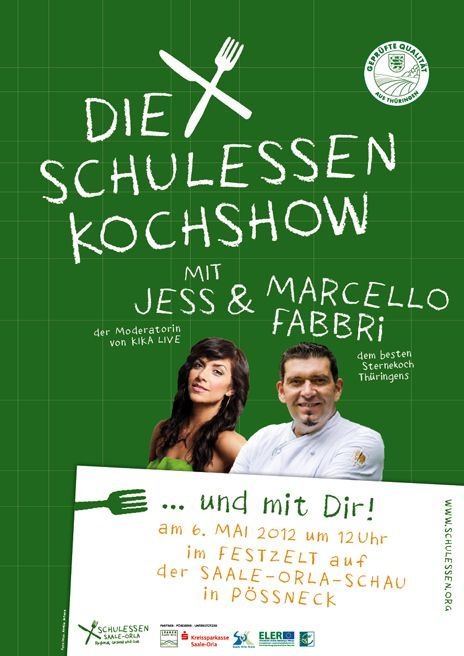 Plakat Kochshow (Quelle: LEADER-Aktionsgruppe Saale-Orla e.V.)