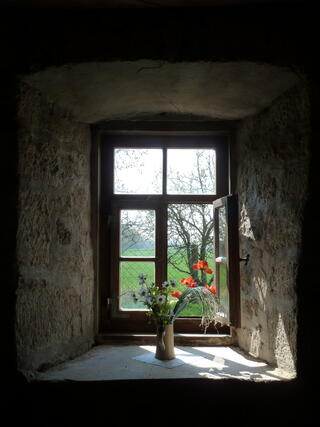 Fenster der Mühle Immenrode (Foto: Hannelore Kutscha)
