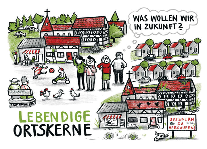 Postkartenmotiv zur Onlinebeteiligung im Landkreis Saalfeld-Rudolstadt (Quelle: Landratsamt Saalfeld-Rudolstadt)